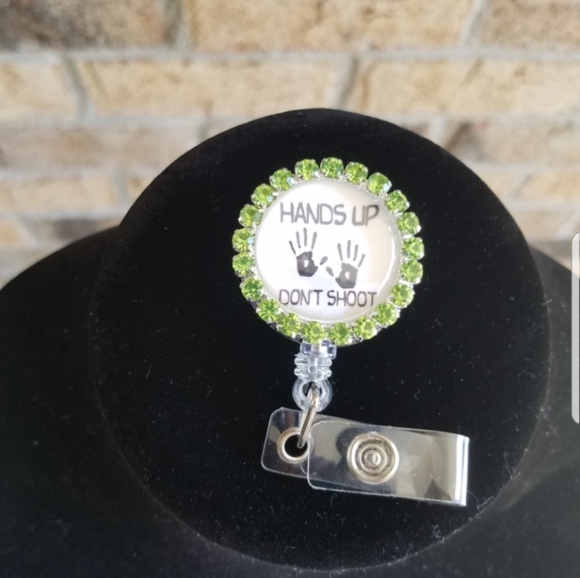 Hands up Don't Shoot badge reel ID holder - Picture 1 of 1